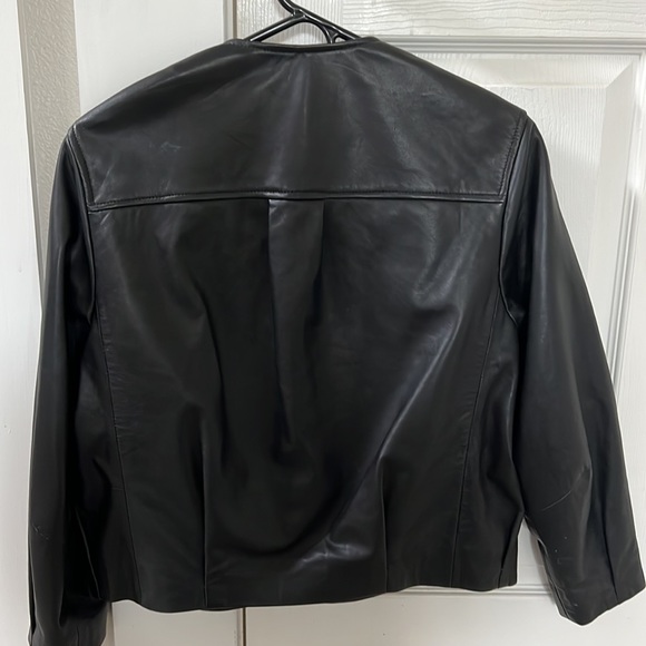 Lamb skin leather moto jacket - Picture 4 of 4